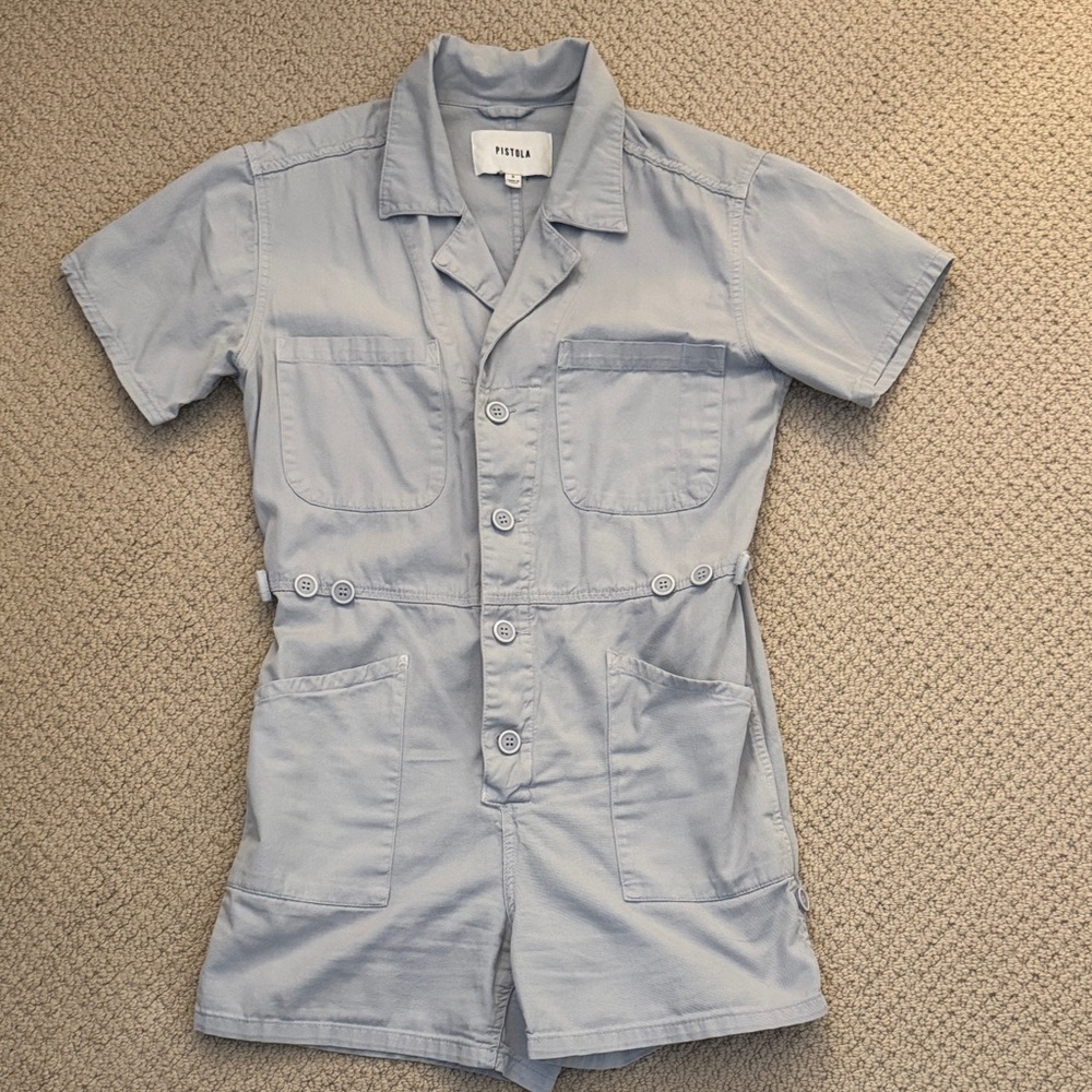 Pistola Light Blue Women's Shorts Romper